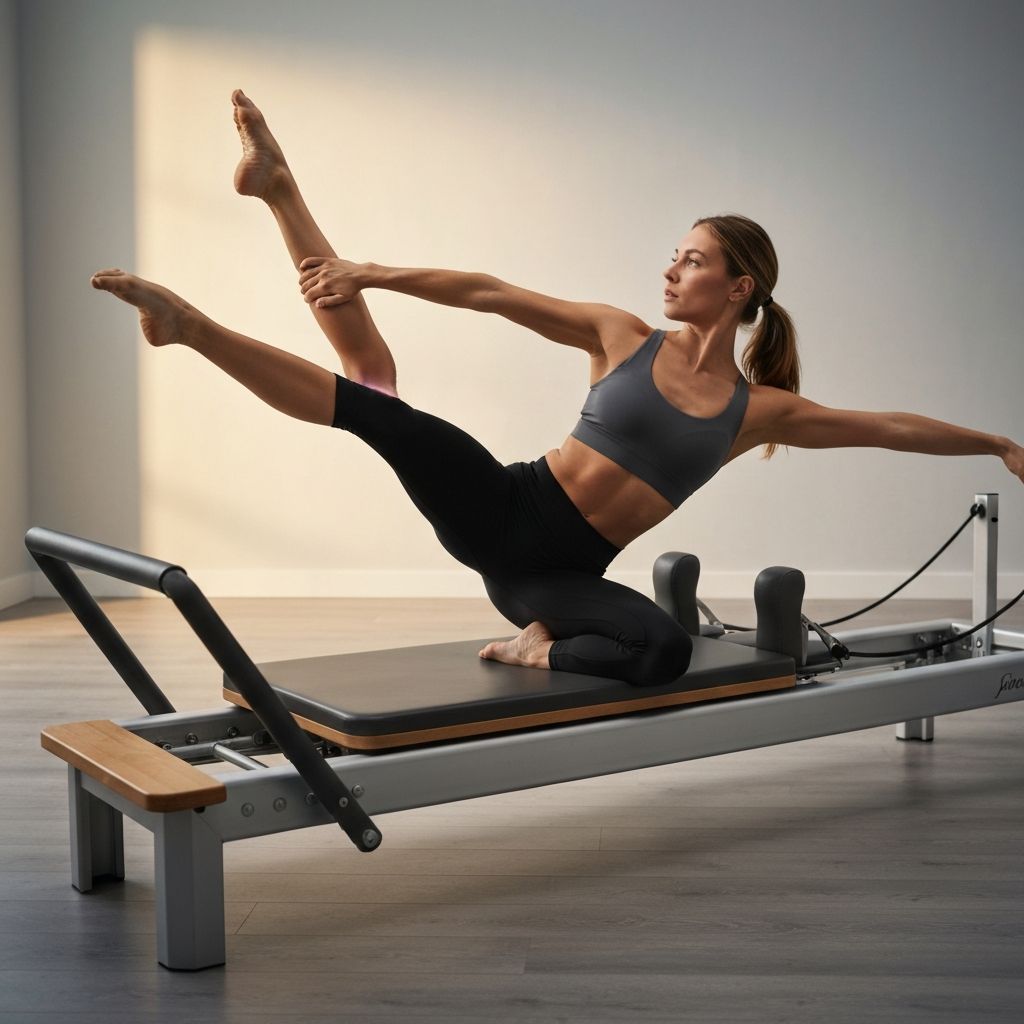 Skier-focused Reformer Pilates session at KŌR in Verbier